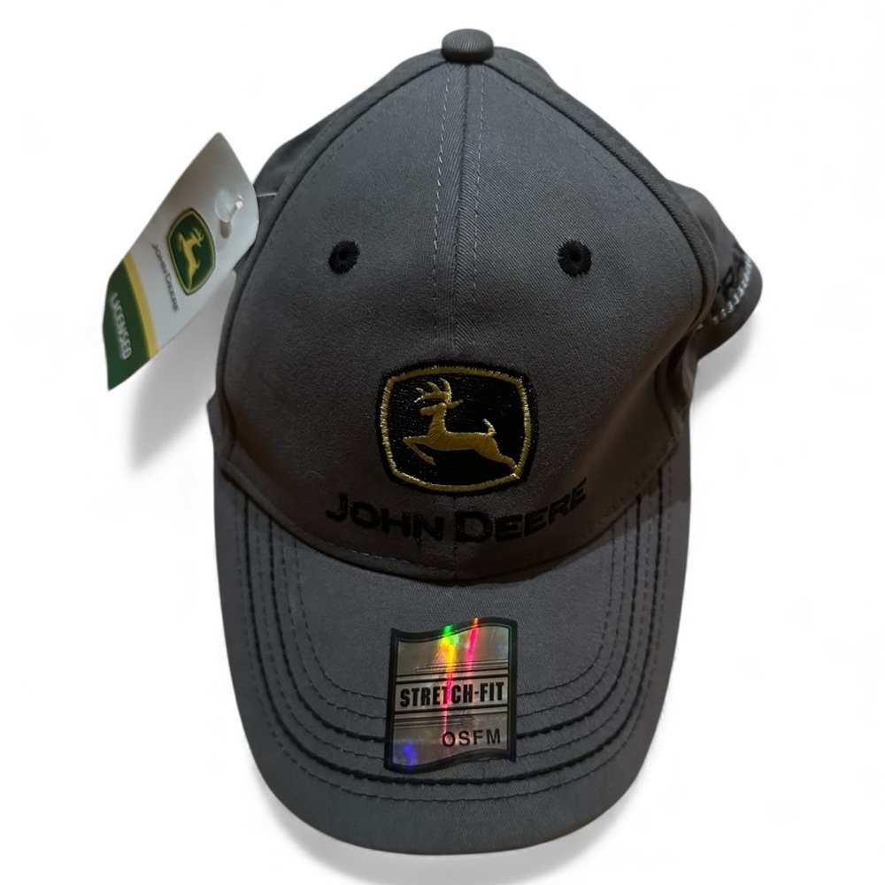 John Deere grey Cap with Embroidered Logo
